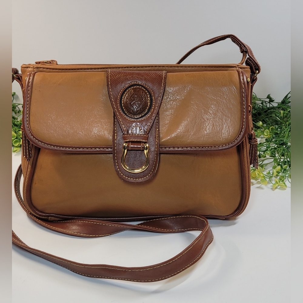 JACKSON Two-Tone Brown Crossbody Bag